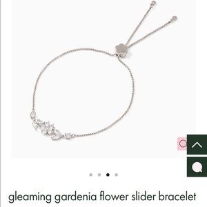 NWOT Kate Spade Gleaming Gardenia Flower Slider Bracelet